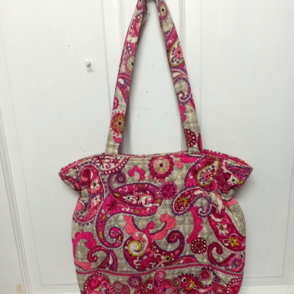 Vera Bradley Women's Pink Quitted Shoulder Purse - Picture 3 of 10